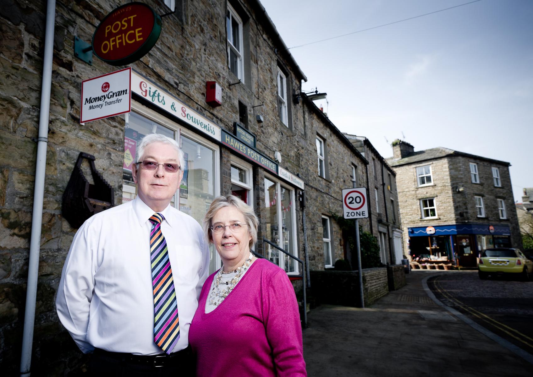 Linda and Stephen Reynolds,  Hawes Post Office